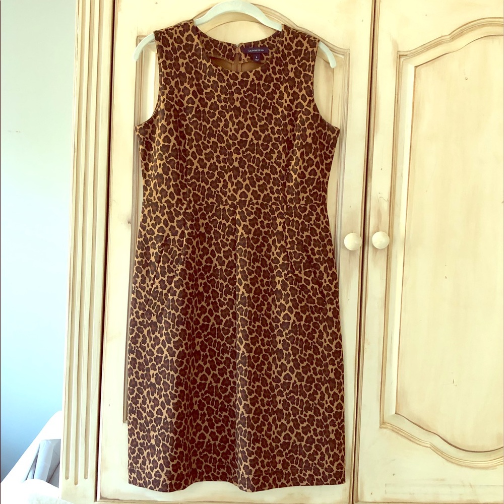 Land’s End cheetah print ponte dress